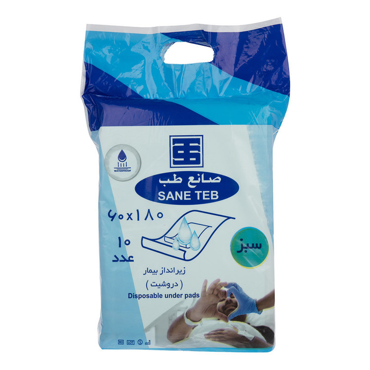 زیر انداز بیمار صانع طب مدل دروشیت 180 × 60 بسته 10 عددی