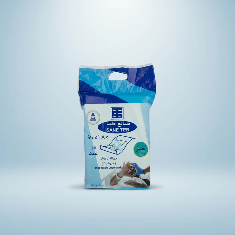زیر انداز بیمار صانع طب مدل دروشیت 180 × 60 بسته 10 عددی