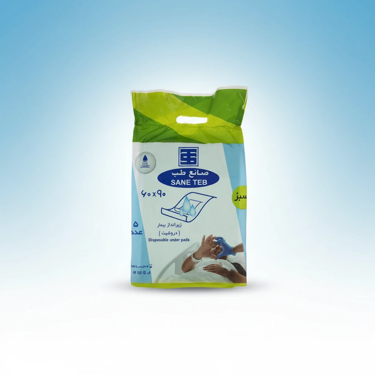 زیر انداز بیمار صانع طب مدل دروشیت 60 ×90 بسته 5 عددی